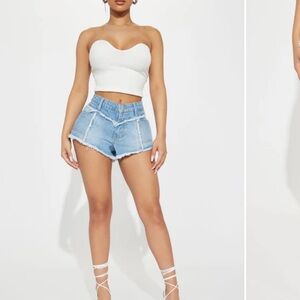Women's Light Blue Denim Shorts